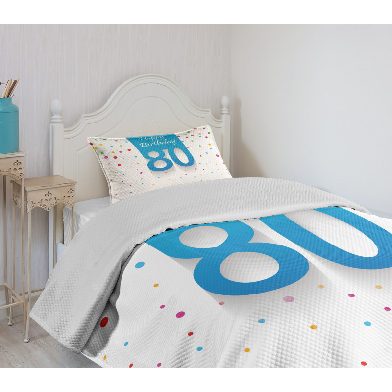 Polka Dots Birthday Bedspread Set