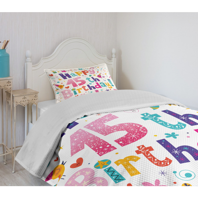 Teenage Girl Birthday Bedspread Set