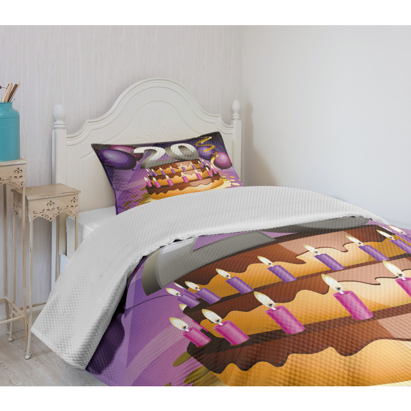 Chocolate Birthday Bedspread Set