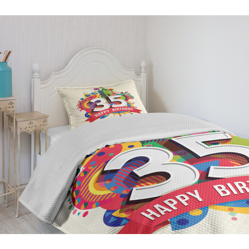 Greeting Gift Age 35 Bedspread Set