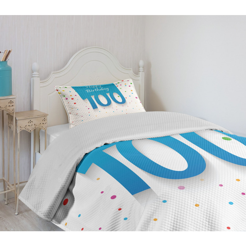 100 Years Birthday Bedspread Set