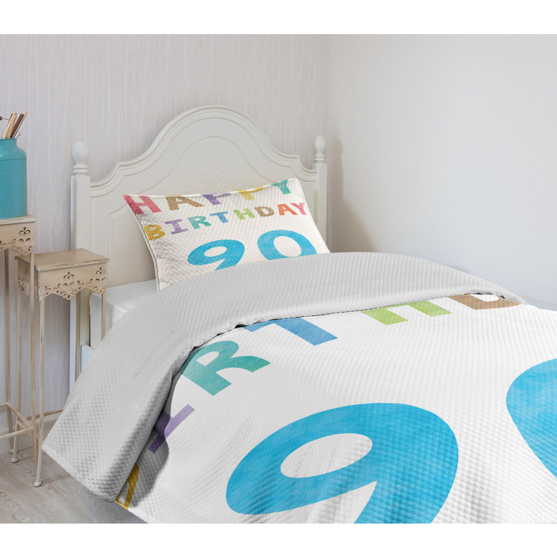 Happy 90th Birthday Bedspread Set