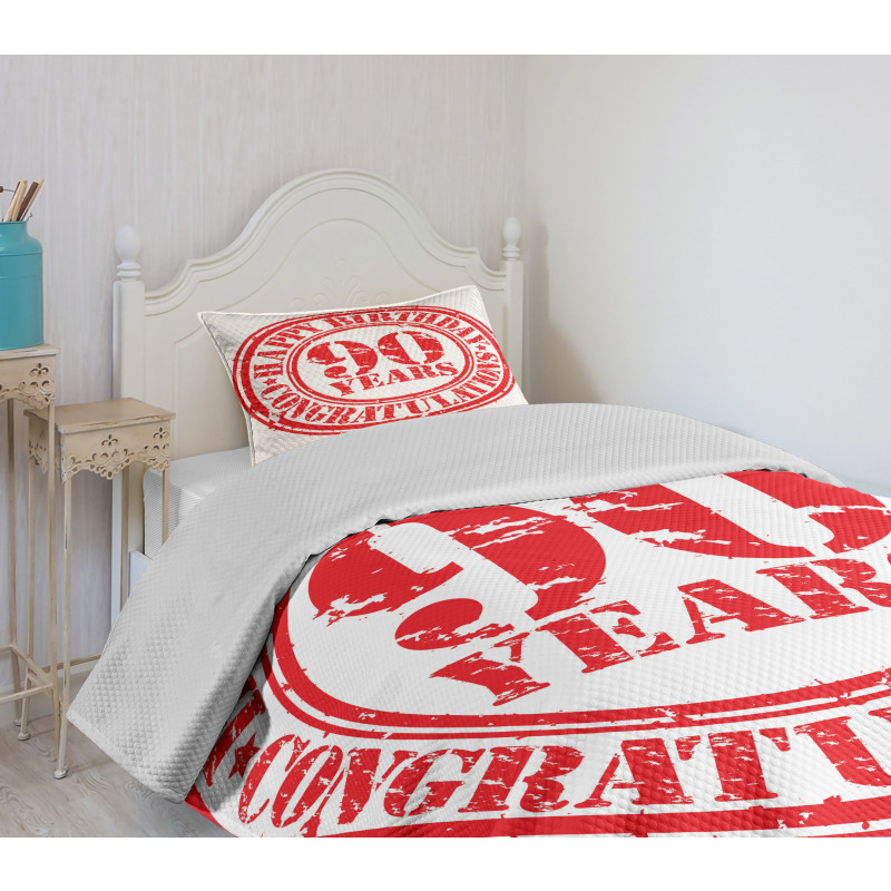 Grunge Stamp 90 Bedspread Set