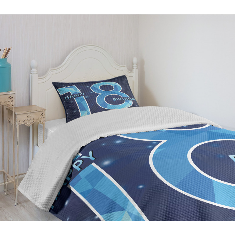 Galaxy Star Birthday Bedspread Set