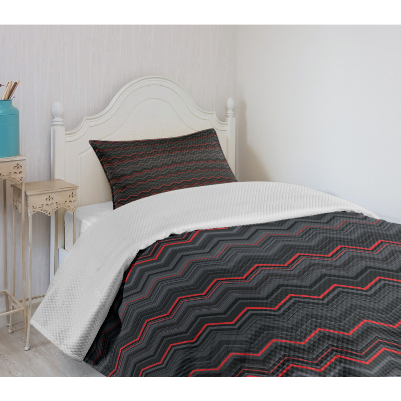 Zigzag Chevron Theme Bedspread Set