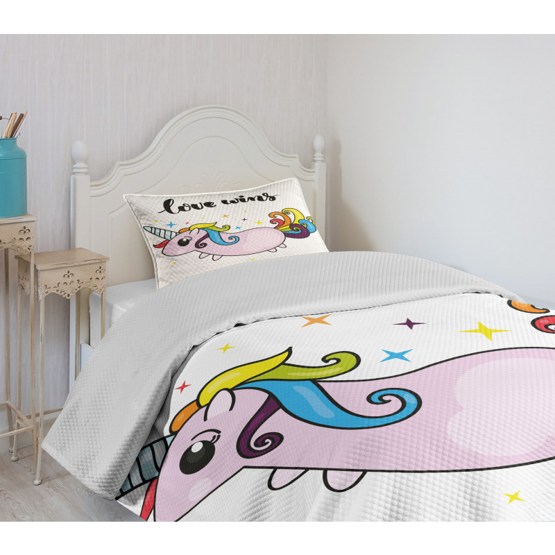 LGBT Slogan Tail Bedspread Set