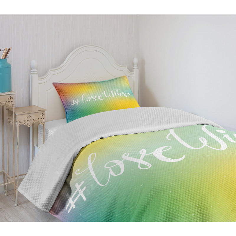 Romantic LGBT Community Bedspread Set