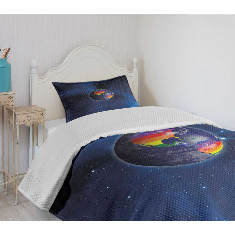 Earth LGBT Colors Bedspread Set