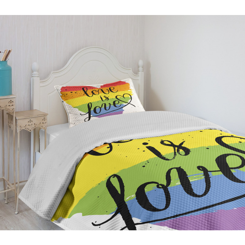 Love is Love Art LGBT Bedspread Set