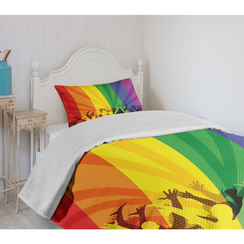 People Celebrating Event Bedspread Set