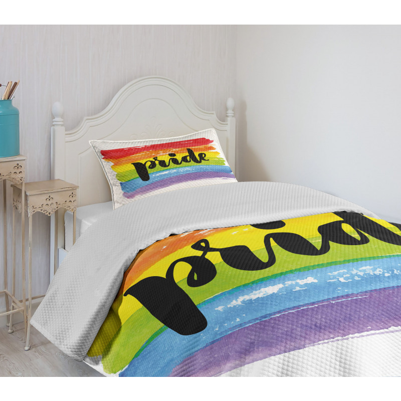 Watercolor Artwork LGBT Bedspread Set