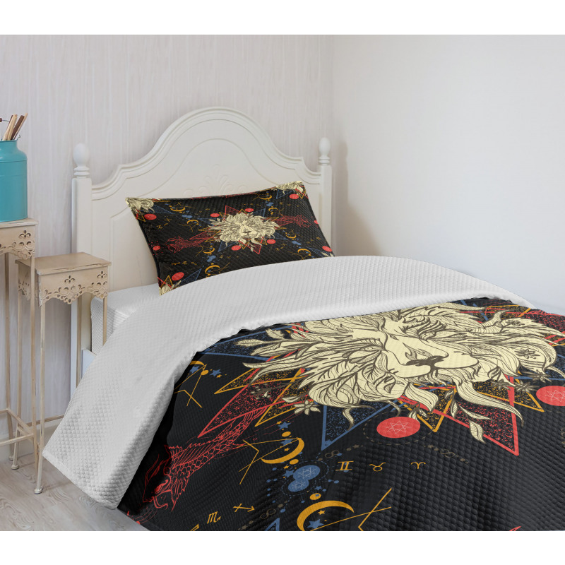 Medieval Mystic Lion Bedspread Set