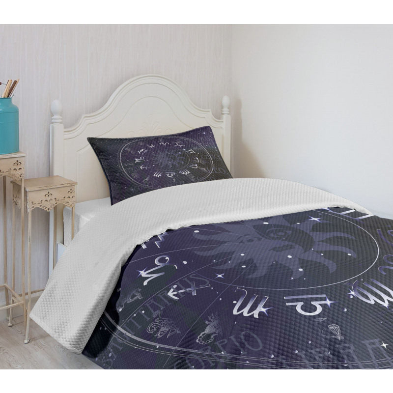 Zodiac Circle Wheel Bedspread Set