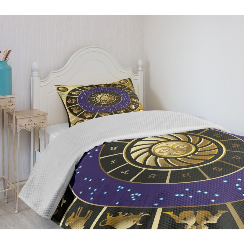 Zodiac Horoscope Art Bedspread Set