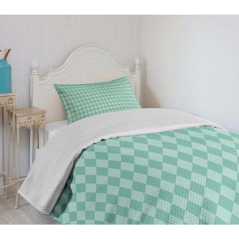 Rectangular Geometric Tile Bedspread Set