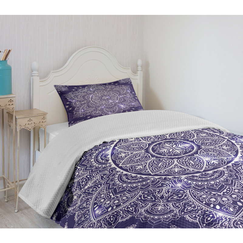 Floral Round Retro Ornament Bedspread Set