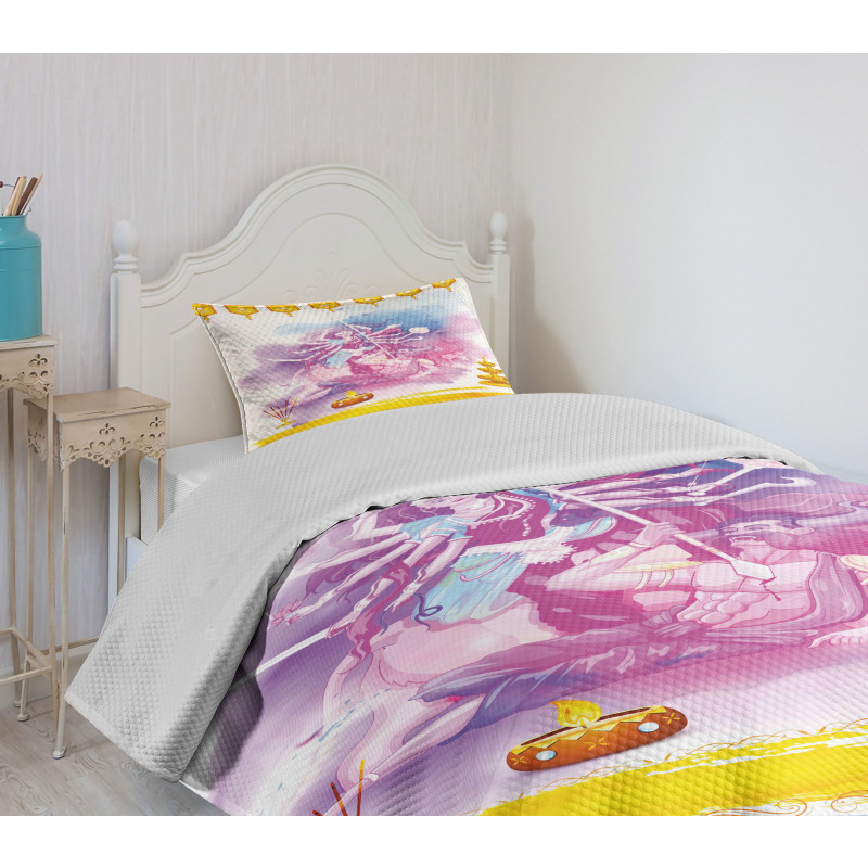 Ceremonial Cultural Happy Bedspread Set