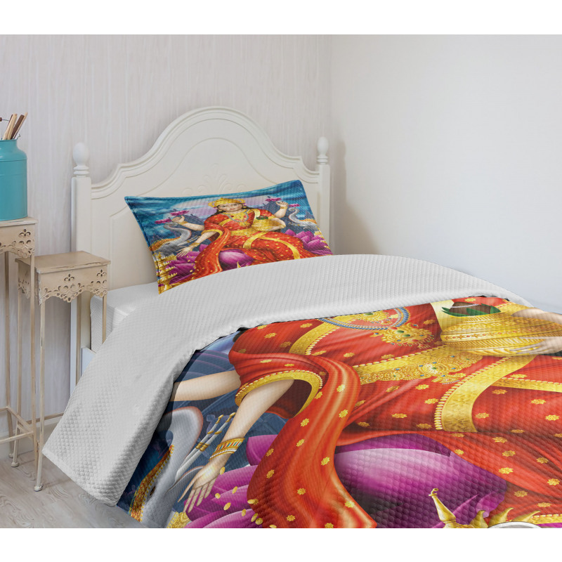 Figure of Wealth Festive Bedspread Set