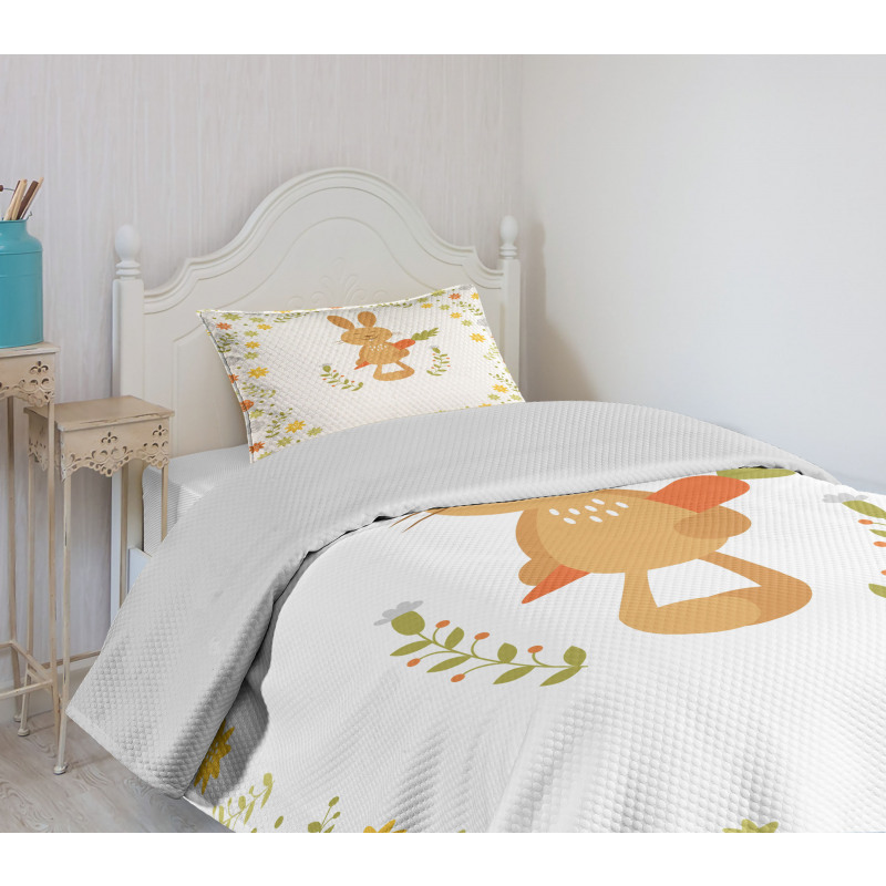 Smiling Rabbit Summer Bedspread Set