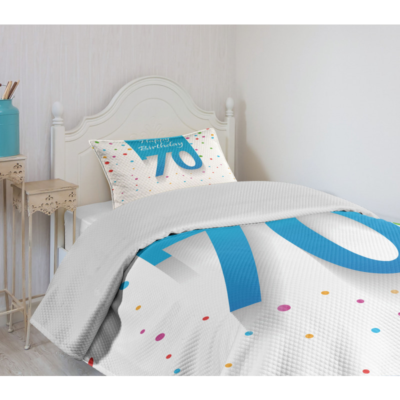 Dots Happy Birthday Bedspread Set