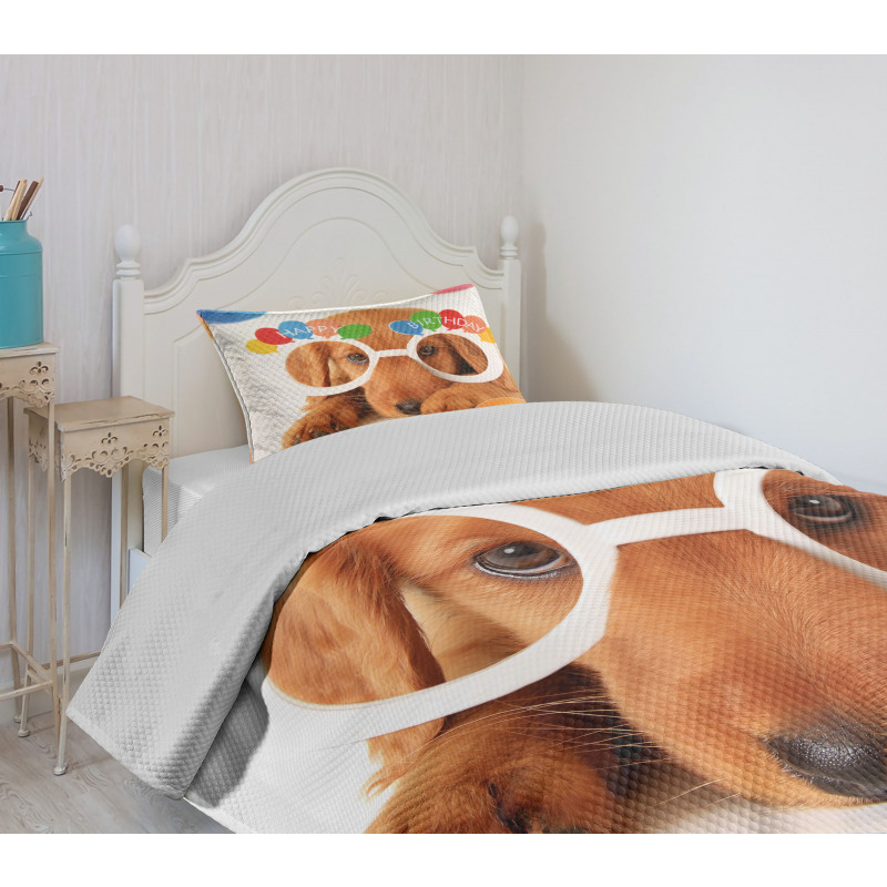 Puppy Dog Birthday Bedspread Set