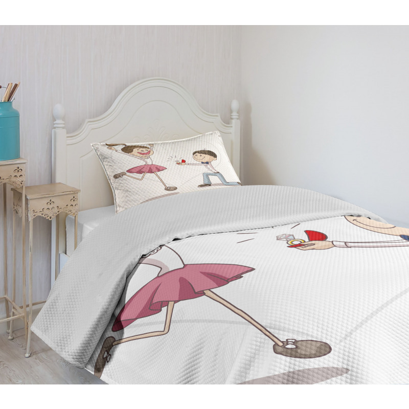 Romantic Couple Bedspread Set