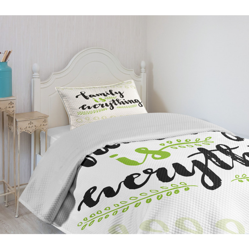 Lettering Phrase Bedspread Set