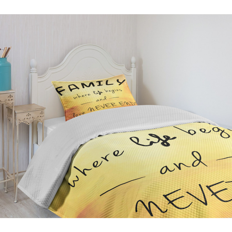 Message Family Bedspread Set