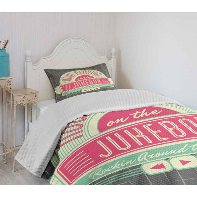 Retro 50s Music Box Bedspread Set