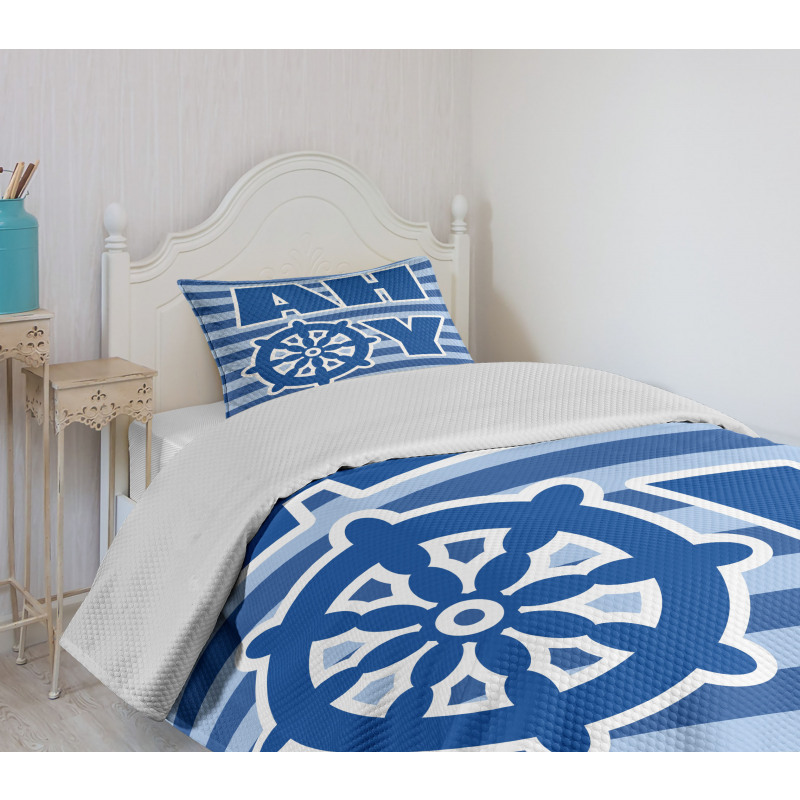 Nautical Wheel Bedspread Set