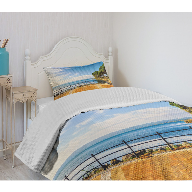 Bolsena Lake Italy View Bedspread Set