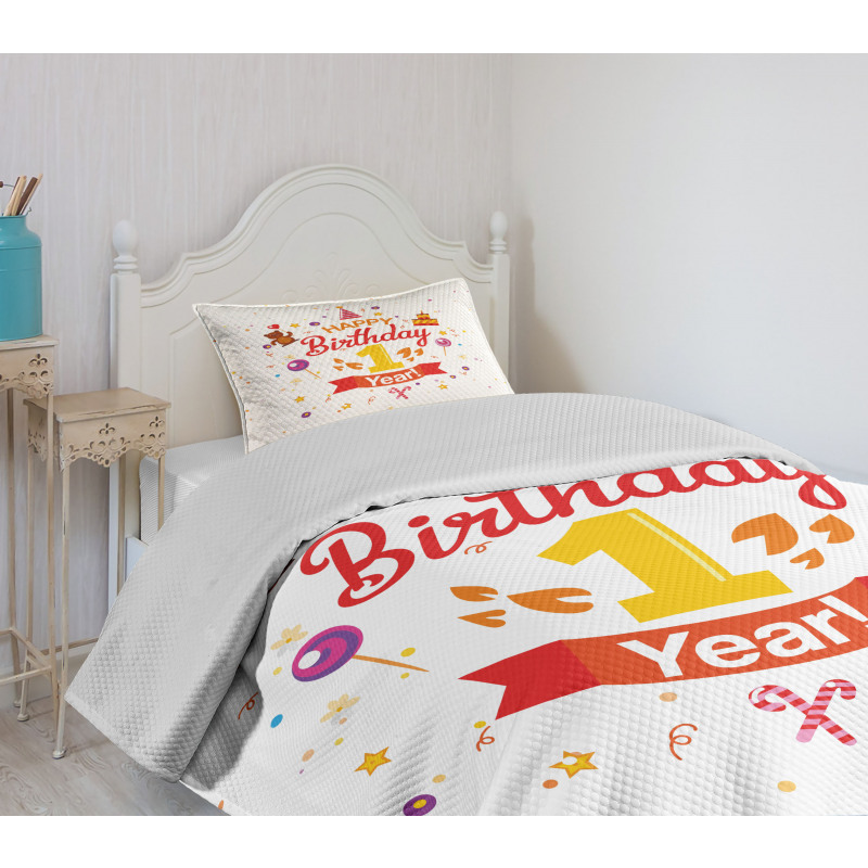 Party with Cones Bear Bedspread Set