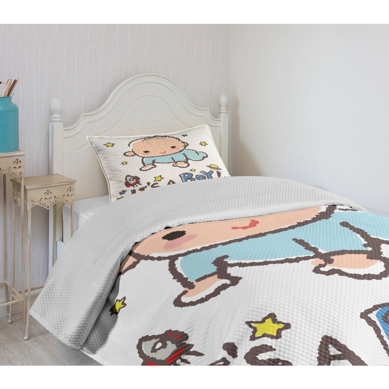 Baby Boy Gender Bedspread Set