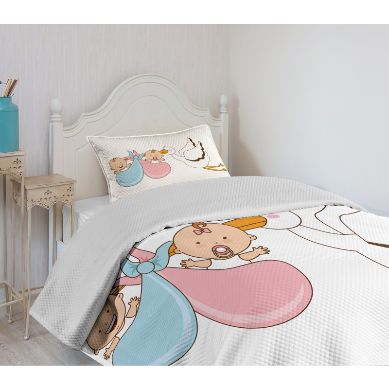 Babies Stork Playroom Bedspread Set