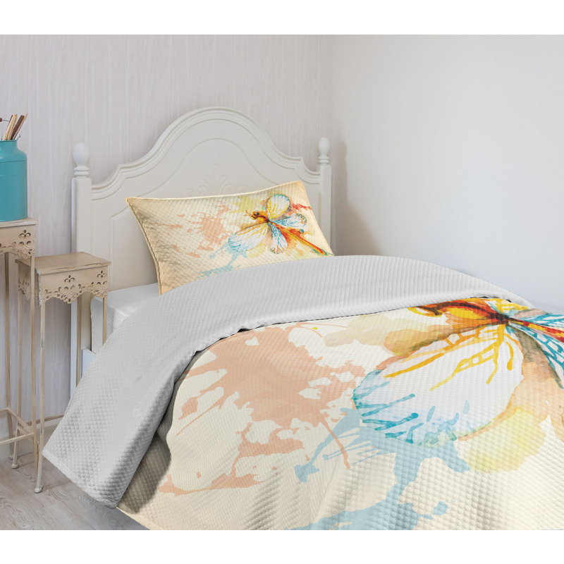 Dragonfly Moth Bug Bedspread Set