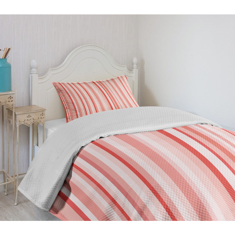 Vertically Striped Retro Bedspread Set