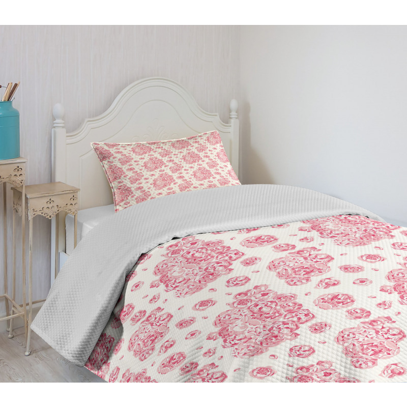 Peonies English Roses Bedspread Set