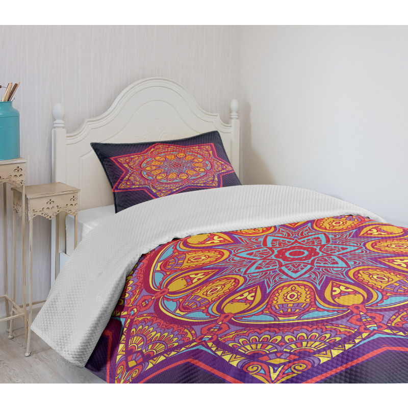 Geometric Tibetan Mandala Bedspread Set