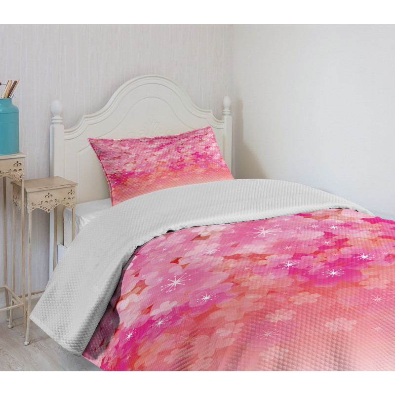Cherry Bloom Tree Bedspread Set