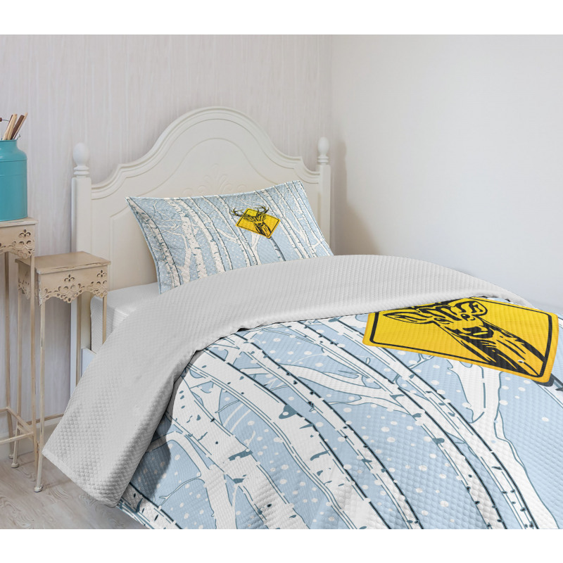 Attention Deer Bedspread Set