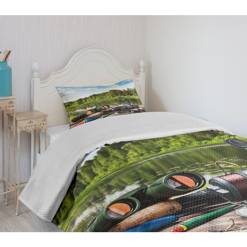 Fishing Tackle Bedspread Set