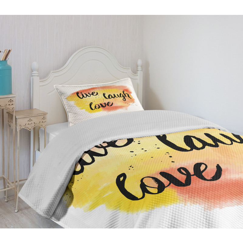 Soft Watercolor Bedspread Set
