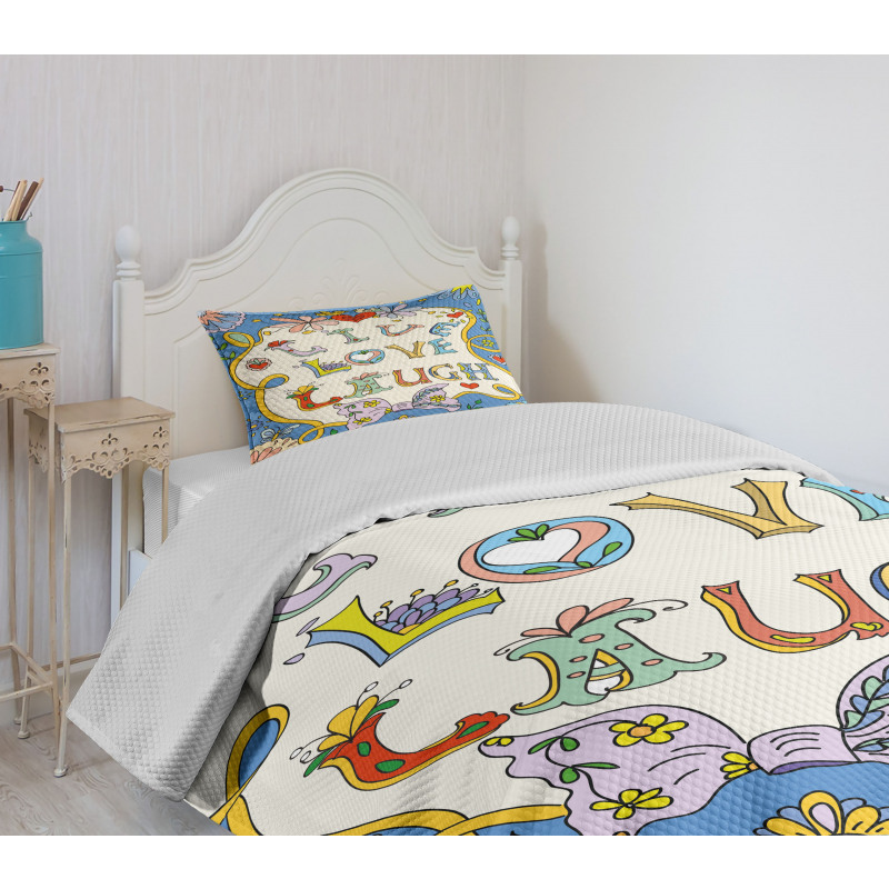 Floral Doodles Bedspread Set