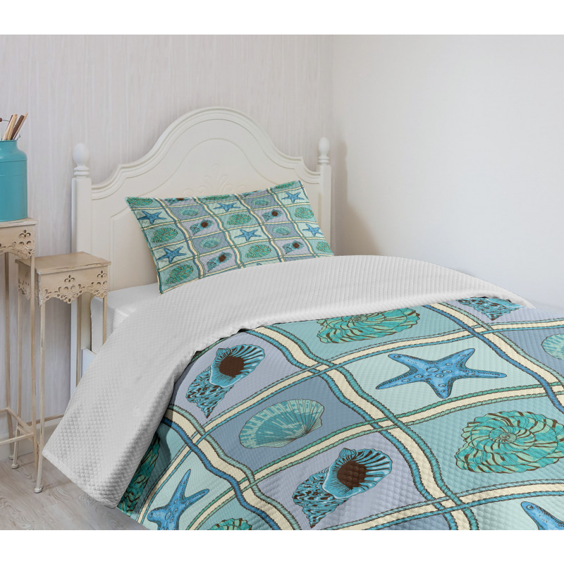 Marine Pattern Bedspread Set