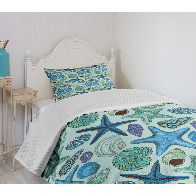 Tropical Shells Bedspread Set