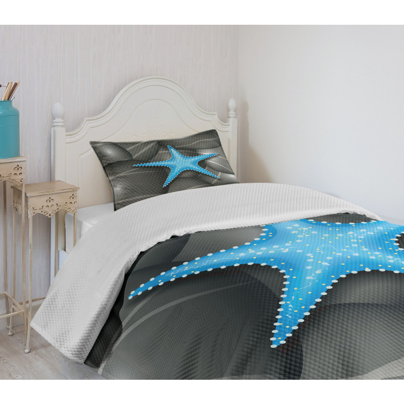 Blue Sea Star Bedspread Set