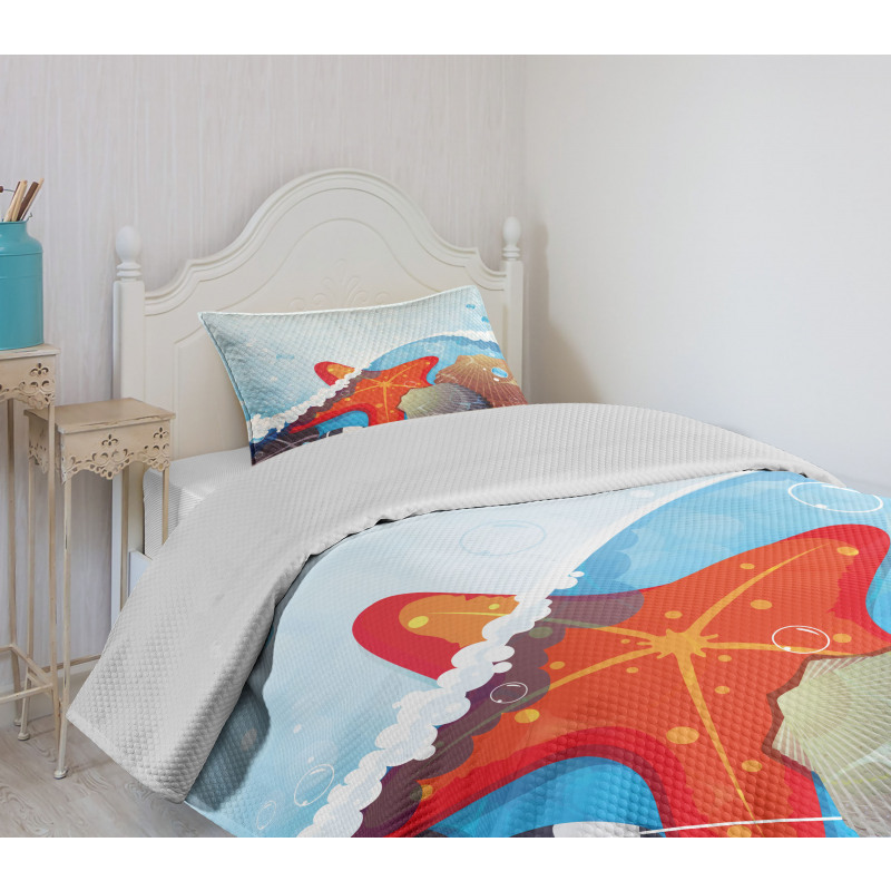 Foaming Ocean Bedspread Set