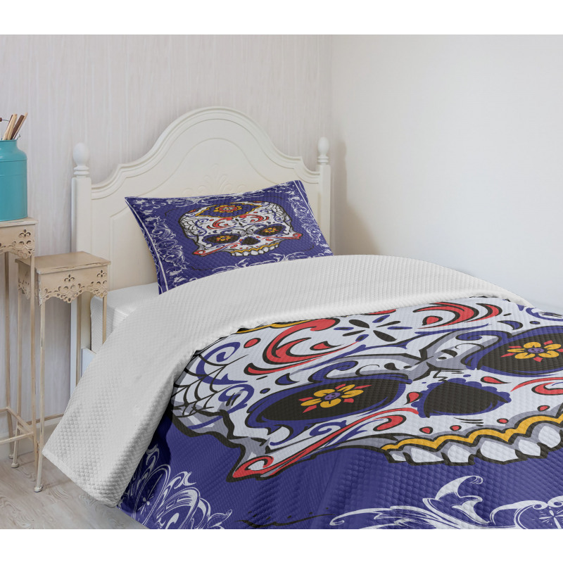 Scary Floral Gothic Bedspread Set