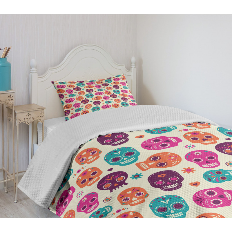 Hearts Flora Bedspread Set