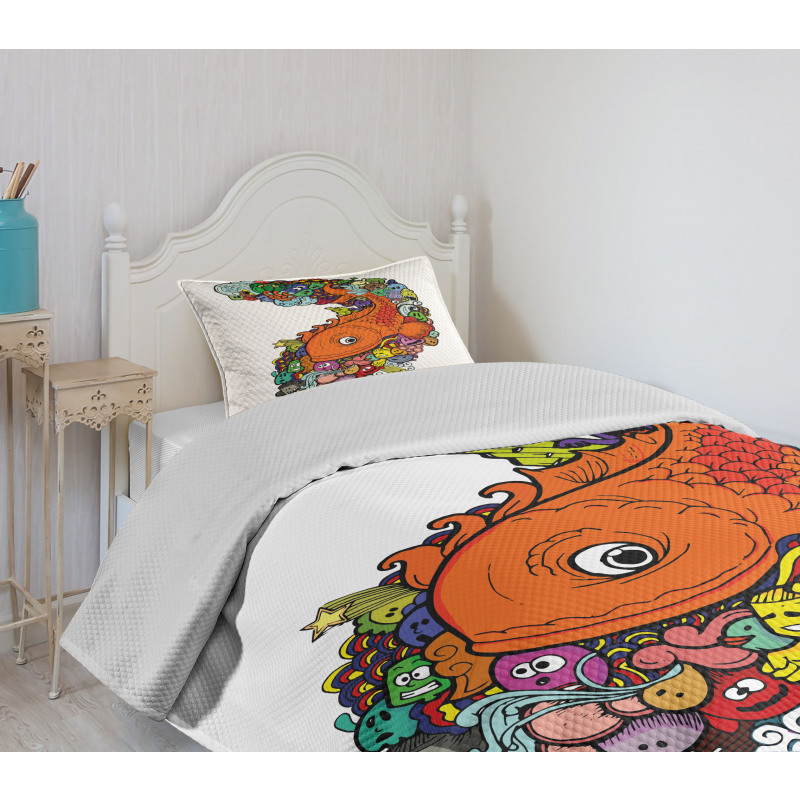 Big Fish Ocean Life Bedspread Set